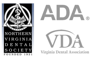 ADA, VDA, and Northern Virginia Dental Society logos